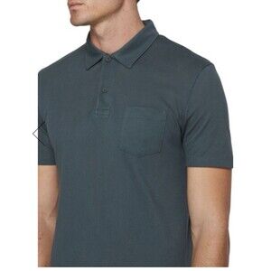 Sunspel Riviera Cotton Mesh Pocket Green Golf Short Sleeve Polo Men’s Large New